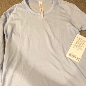 Lululemon swiftly tech LS crew! Light blue 8